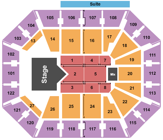 Mohegan Sun Arena Rascal Flatts Seating Chart